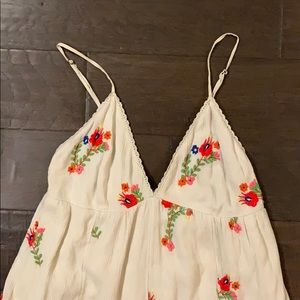 Urban Outfitters Pants - Urban outfitters floral embroidered romper Urban Outfitters Pants - Urban outfitters floral embroidered romper